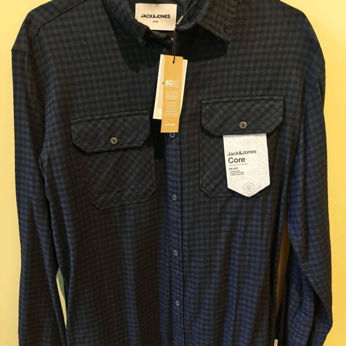 Jack and Jones Large shirt new, 100% cotton, dark blue black