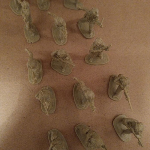 American army figures used, set of 17