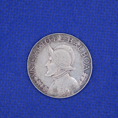 Panama 1/4 Balboa 1962 Silver Coin used, 90% silver