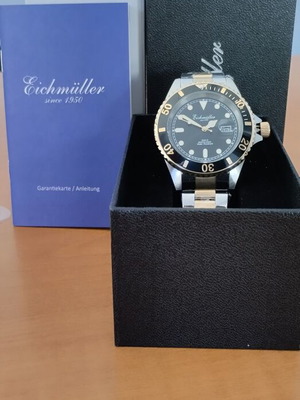 Eichmüller 1950 Premium Bi-Tone Men's Diver Watch, 20 ATM