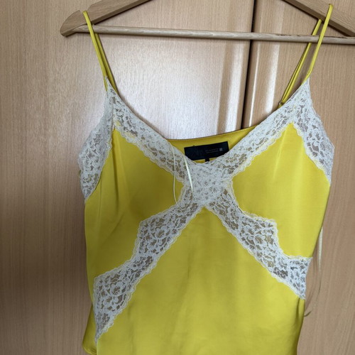 Zara top lingerie like new, yellow, size XS