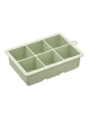 Estia silicone ice cube tray set of 3, 6 large green cubes