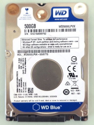 Western Digital WDBlue 2.5" SATA 500GB HDD