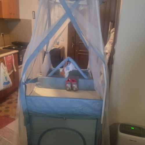 Playpen like new with changing table and regular mattress