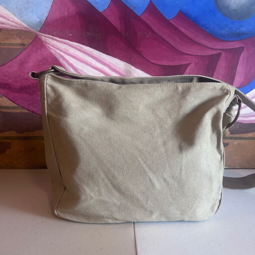 Y2K Vintage Boho Fabric Shoulder Bag with Embroidery, Like New
