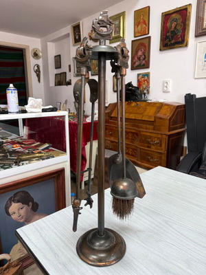 Σετ για τζάκι 8146 σαν καινούργιο, 4 τεμάχια με βάση