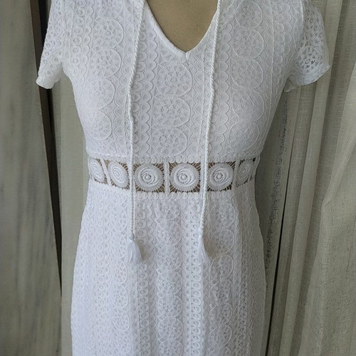 Jean Pascale Lace Dress white new, size S