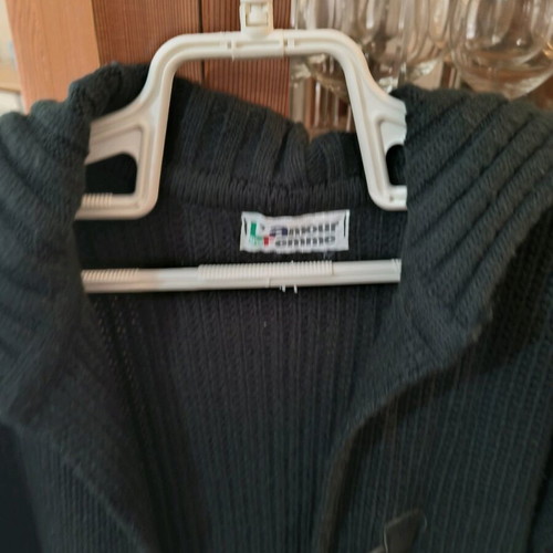 Wool cardigan used, size L, black