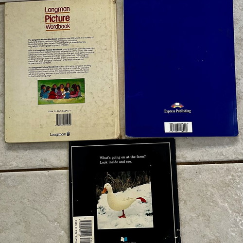 Set of 3 vintage English learning books for beginners or teachers