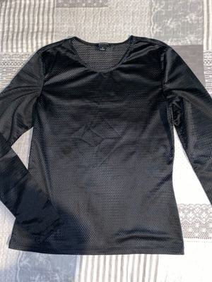 Μπλούζα μακρυμάνικη διάτρητη γκρι σκούρο αφόρετη