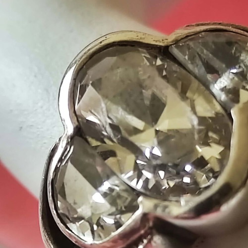 Silver ring 925 with Swarovski, like new, vintage style, size 15(55)