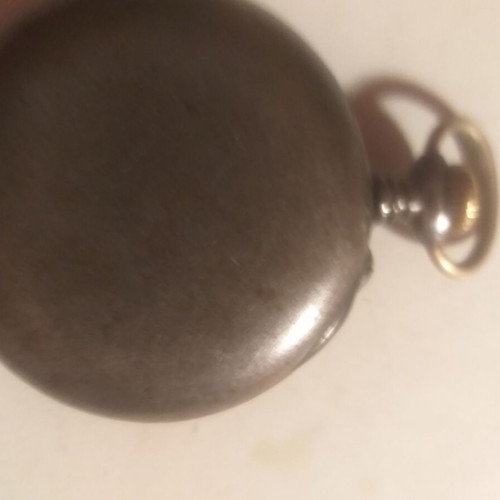 Longines pocket watch collectible used, 100 years old, silver with gold
