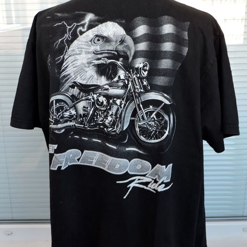 Let The Freedom Ride men's Red Rock t-shirt used, size XXL