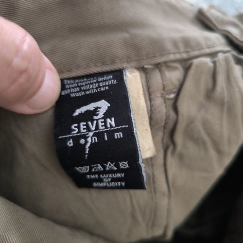Seven 7 Denim men's cotton bermuda shorts beige size 46(32) like new