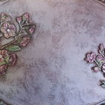 Decorative wooden tray handmade 44×31 cm new
