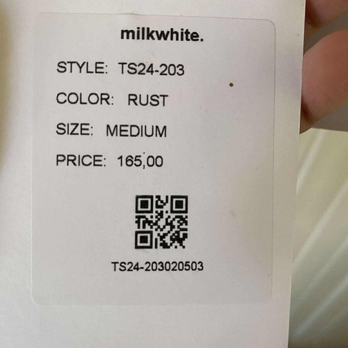 Milkwhite top brand new, burnt orange, size M