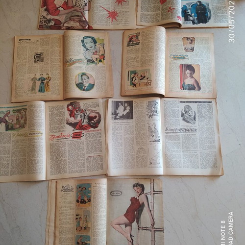 Thysavros magazines used, set of 7 from 1960 with minor wear