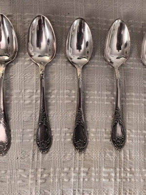 Shevchenko Vintage Silver-Plated Spoons Set of 6 Type 1 Like New