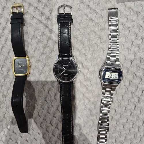 Historic watches used, 2 Casio and 1 Orient, working condition