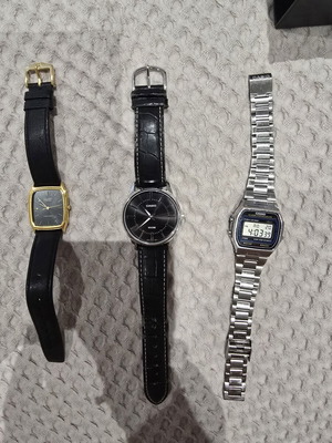 Historic watches used, 2 Casio and 1 Orient, working condition