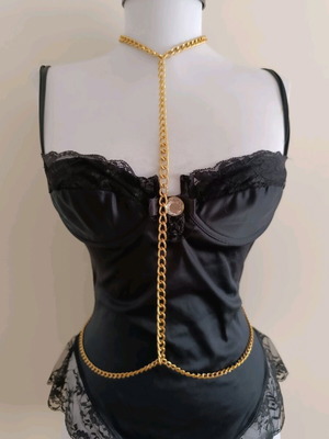 Χρυσή body chain αλυσίδα αλουμινίου – statement look