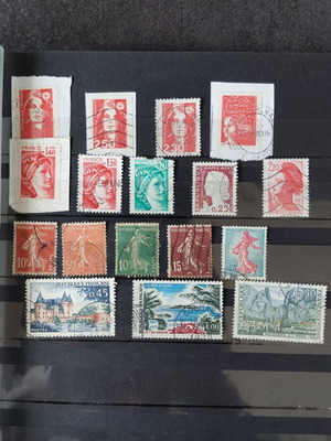 French stamps used, collection