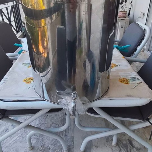 Stainless Steel INOX 55L Oil Container used with tap