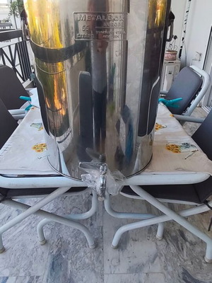 Stainless Steel INOX 55L Oil Container used with tap