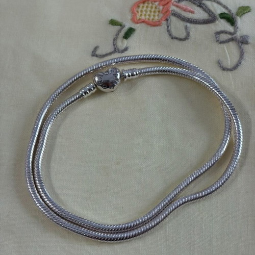 Pandora silver snake necklace, 45 cm