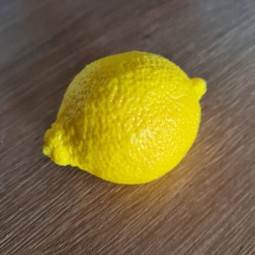 Soap shaped and scented like lemon, new