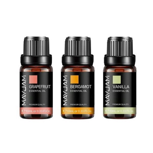 Set of 3 Essential Oils Grapefruit, Bergamot, Vanilla 10ml new