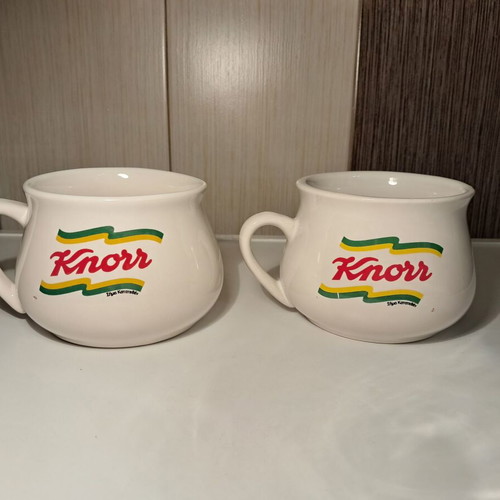 Knorr collectible set of 2 ceramic soup mugs new
