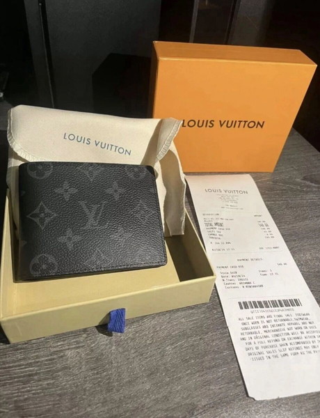 New Louis Vuitton Multiple Monogram Slender Canvas Black Men’s Wallet (w/Box)