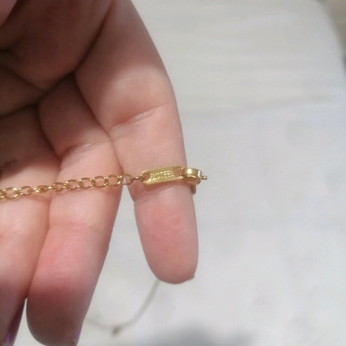 Steel necklace gold color like new