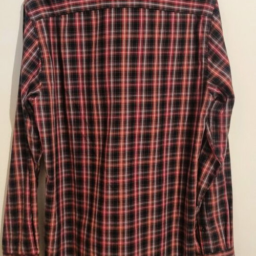Canda men's shirt with long sleeves, red and black stripes, size Small, like new