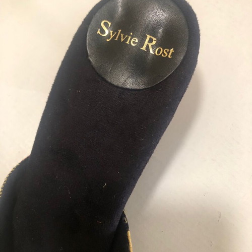 Sylvie Rost checkered evening slippers, size 40