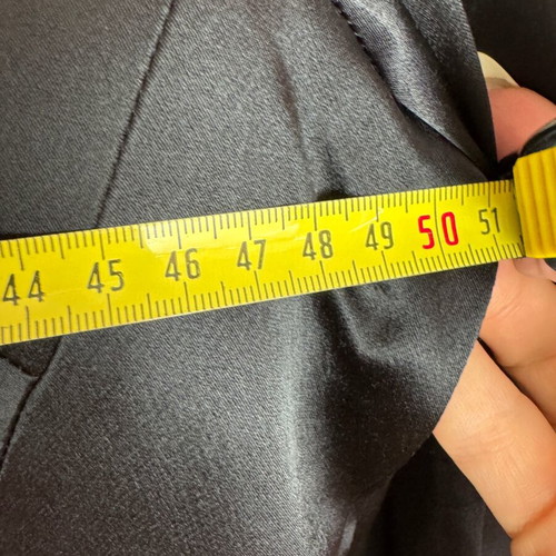 Black satin jacket women's XL used with unique buttons