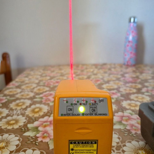 Laser Level PLS with Receiver and Case used, needs repair
