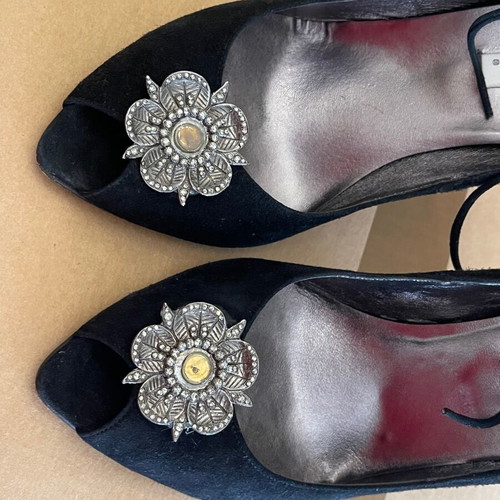 Branded Italian Pumps Size 38 Leather Suede