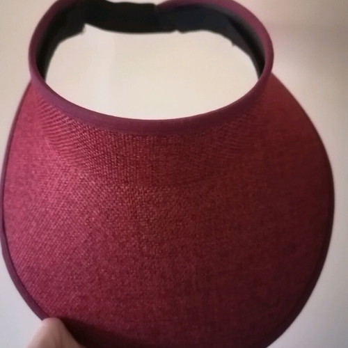 Tennis visor cap new, red, one size