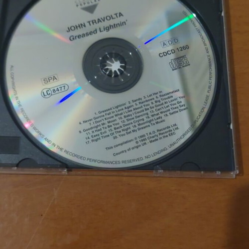 John Travolta Greased Lightnin' CD like new