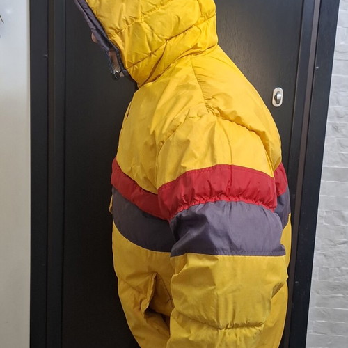 Chevignon Vintage Puffer Jacket Sport Dept Large, like new, yellow color-blocking