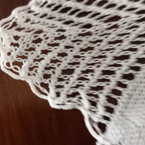 Handmade table linen used with very fine thread