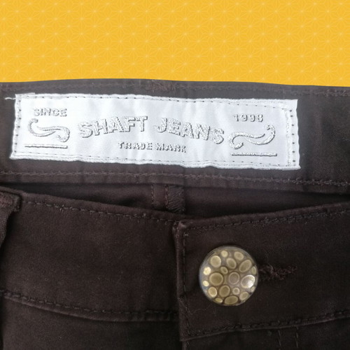 Shaft Jeans Brown velvet texture pants Large new