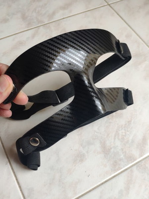 Protective mask for face and nose like new, black PVC
