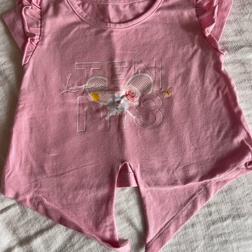 Lapin House baby t shirt 12 months pink short sleeve, like new