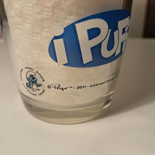 Nutella Smurfs Glass Collectible 2011 New