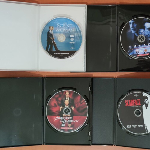 Al Pacino DVD set like new with Greek subtitles, 4 classic movies