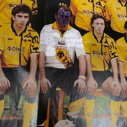 AEK double-sided giant poster 85cm x 57cm team 1996 used