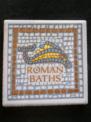 Συλλεκτικό μαγνητάκι Roman Baths σαν καινούργιο, κεραμικό ψηφιδωτό
